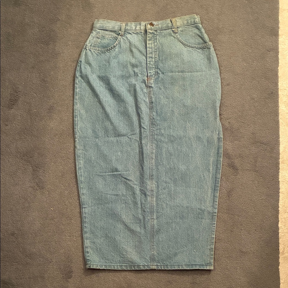 Vintage Denim Pencil Skirt